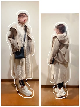 「Avail（アベイル）のアイテム（ブルゾン）」を使った、hi-☻*さん（レディース・150cm）の冬コーディネート