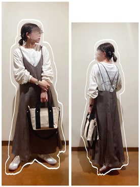「ジャーマントレーナー」｜「アイテム（ワンピース/ドレス）」を使った、hi-☻*さん（レディース・150cm）の春コーディネート