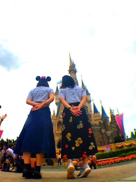 「アイテム（デニムスカート）」を使った、yuuさん（レディース・162cm）の夏コーディネート