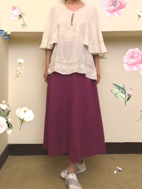 「JEANASIS（ジーナシス）のアイテム（その他トップス）」を使った、ningningleeさん（レディース・169cm）の春コーディネート