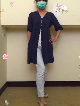 「MIXXO（ミッソ）のアイテム（パンツ）」を使った、ningningleeさん（レディース・169cm）の春コーディネート