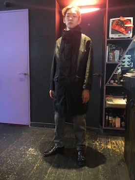 「アイテム（モッズコート）」を使った、IZさん（メンズ・178cm）の夏コーディネート