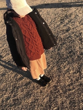 「Bee des Bee（ビーデスビー）のアイテム（ジャケット/アウター）」を使った、nonooooさん（キッズ・120cm）の冬コーディネート