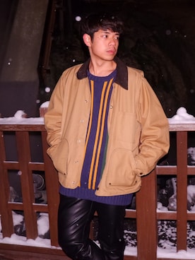 「FILSON（フィルソン）のアイテム（ジャケット/アウター）」を使った、KOUさん（メンズ・168cm）の冬コーディネート