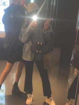 「FEKETE（フェケテ）のアイテム（帽子）」を使った、PARUさん（レディース・169cm）の春コーディネート
