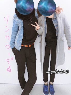 「ジージャン」｜「アイテム（トレンチコート）」を使った、miyukichiiiii🐱さん（レディース・156cm）の冬コーディネート