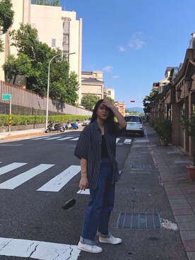 「FOREVER 21（フォーエバー トゥエンティーワン）のアイテム（ベスト）」を使った、Kさん（レディース・161cm）の春コーディネート