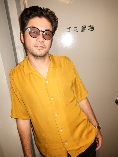 TADANOBUASANO 使用「BEAUTY&YOUTH UNITED ARROWS（BY レーヨンツイル オープンカラー シャツ）」的時尚穿搭