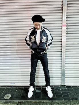 「LOUNGE LIZARD（ラウンジリザード）のアイテム」を使った、TADANOBUASANO さん（メンズ・177cm）の冬コーディネート