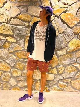 「PUMA（プーマ）のアイテム」を使った、TADANOBUASANO さん（メンズ・177cm）の夏コーディネート