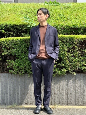 「417 EDIFICE（フォーワンセブンエディフィス）のアイテム（その他アウター）」を使った、417ｂｙEDIFICE横浜ポルタ店スタッフ1さん（メンズ・168cm）の秋コーディネート