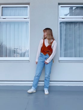 「大人ガーリー」｜「アイテム（その他）」を使った、yuzuさん（レディース・158cm）の春コーディネート