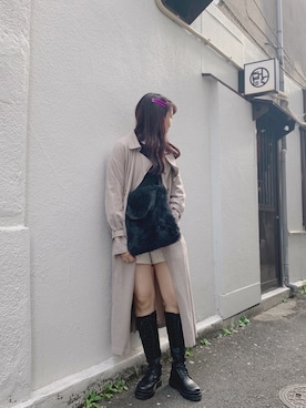 「FEKETE（フェケテ）のアイテム（ブーツ）」を使った、yuzuさん（レディース・158cm）の秋コーディネート