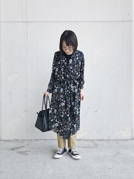 「花見」｜「アイテム（チノパンツ）」を使った、misato_yさん（レディース・165cm）の春コーディネート