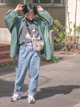 「古着好きフォローしてください！」｜koeriさん（レディース・152cm）の春コーディネート
