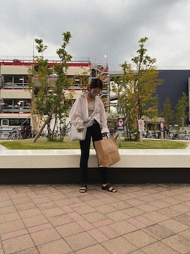 「ローリーズファーム(LOWRYS FARM)」｜「アイテム（財布/小物）」を使った、こーんさん（レディース・155cm）の秋コーディネート