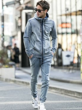 「ジョガーパンツ」｜admix_japanさん（メンズ・182cm）の冬コーディネート