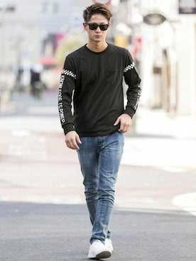 「A.S.M（エーエスエム）のアイテム」を使った、admix_japanさん（メンズ・182cm）の春コーディネート