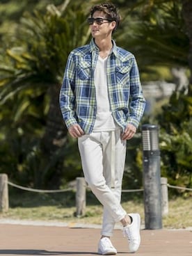 「ロングガチャベルト」｜admix_japanさん（メンズ・182cm）の春コーディネート