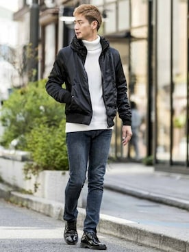 「A.S.M（エーエスエム）のアイテム（ジャケット/アウター）」を使った、admix_japanさん（メンズ・182cm）の冬コーディネート