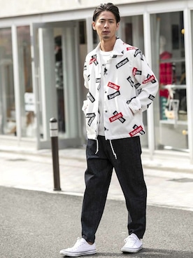 「アイテム（カバーオール）」を使った、admix_japanさん（メンズ・182cm）の冬コーディネート