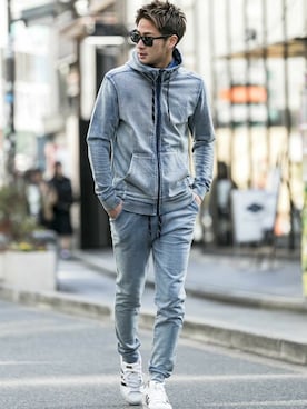 「ジョガーパンツ」｜admix_japanさん（メンズ・182cm）の春コーディネート