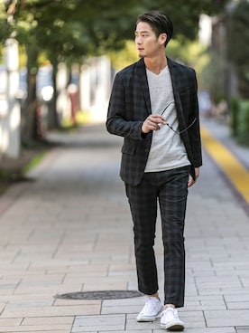 「A.S.M（エーエスエム）のアイテム（ジャケット/アウター）」を使った、admix_japanさん（メンズ・182cm）の春コーディネート