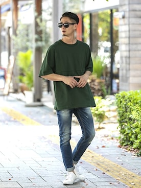 「London Denim（ロンドンデニム）のアイテム」を使った、admix_japanさん（メンズ・182cm）の夏コーディネート