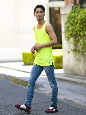 「A.S.M（エーエスエム）のアイテム」を使った、admix_japanさん（メンズ・182cm）の夏コーディネート