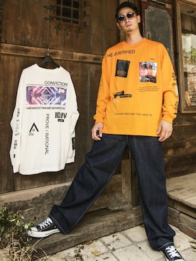 「London Denim（ロンドンデニム）のアイテム」を使った、admix_japanさん（メンズ・182cm）の秋コーディネート