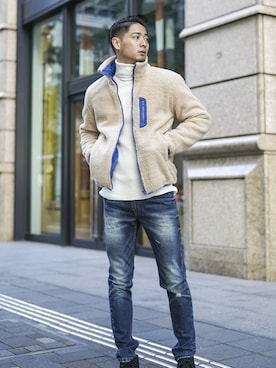 「A.S.M（エーエスエム）のアイテム」を使った、admix_japanさん（メンズ・182cm）の冬コーディネート