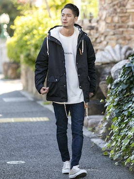 「アイテム（マウンテンパーカー）」を使った、admix_japanさん（メンズ・182cm）の冬コーディネート