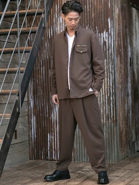 「アイテム（カバーオール）」を使った、admix_japanさん（メンズ・182cm）の冬コーディネート