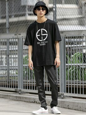 「London Denim（ロンドンデニム）のアイテム」を使った、admix_japanさん（メンズ・182cm）の夏コーディネート