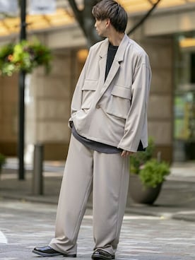 「アイテム（セットアップ）」を使った、admix_japanさん（メンズ・182cm）の秋コーディネート