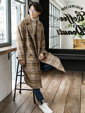 「アイテム（トレンチコート）」を使った、admix_japanさん（メンズ・182cm）の秋コーディネート