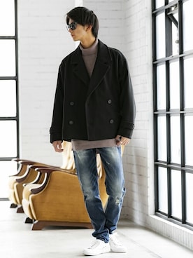 「アイテム（トレンチコート）」を使った、admix_japanさん（メンズ・182cm）の秋コーディネート