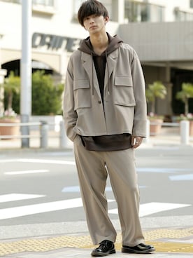 「アイテム（セットアップ）」を使った、admix_japanさん（メンズ・182cm）の冬コーディネート