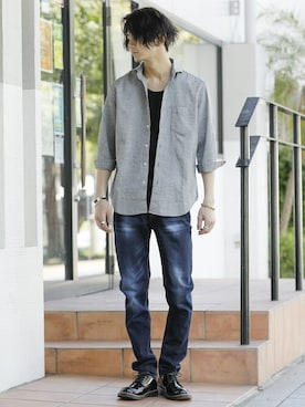 「A.S.M（エーエスエム）のアイテム」を使った、admix_japanさん（メンズ・182cm）の夏コーディネート