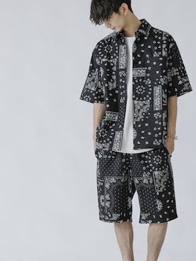 「リゾートスタイル」｜「アイテム（セットアップ）」を使った、admix_japanさん（メンズ・182cm）の夏コーディネート
