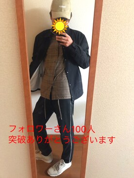 「SLICK（スリック）のアイテム（その他アウター）」を使った、TaKuMiさん（メンズ・170cm）の秋コーディネート