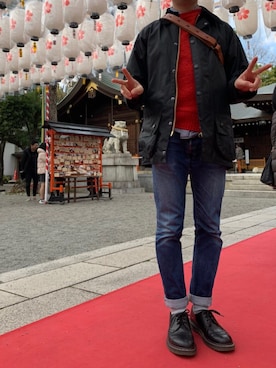 「アイテム（ミリタリージャケット）」を使った、ちょみさん（メンズ・167cm）の冬コーディネート