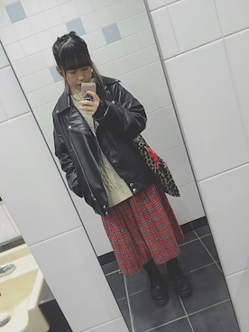 「BUBBLES（バブルス）のアイテム（バッグ）」を使った、mさん（レディース・155cm）の冬コーディネート