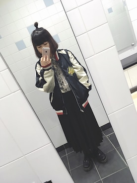 「UNIF（ユニフ）のアイテム（バッグ）」を使った、mさん（レディース・155cm）の春コーディネート