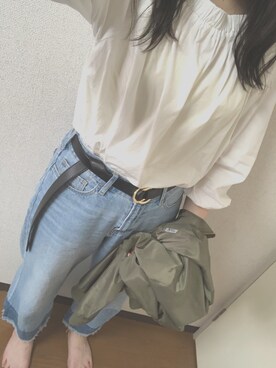 「アイテム（MA-1）」を使った、Yumさん（レディース・165cm・10代）の春コーディネート
