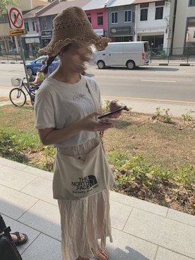 「海外」｜「アイテム（帽子）」を使った、amuさん（レディース・157cm）の夏コーディネート