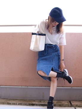 「Daniel Wellington（ダニエルウェリントン）の販売終了クラシックペティット アッシュフィールド32mm（アナログ腕時計）」を使った、3ik1tyyyさん（レディース・163cm）の秋コーディネート