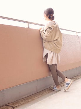 「devirock（デビロック）のアイテム（その他アウター）」を使った、3ik1tyyyさん（レディース・163cm）の秋コーディネート