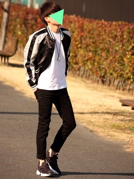 「Reebok（リーボック）のユニセックス リーボック インスタ ポンプフューリー ブラック Reebok INSTAPUMP FURY OG V65750（スニーカー）」を使った、シーマ 👟プチプラさん（メンズ・173cm）の春コーディネート