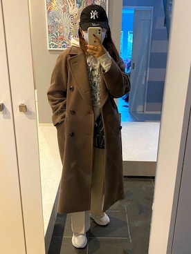「MARC JACOBS（マークジェイコブス）のアイテム（パーカー）」を使った、真央さん（レディース・154cm）の冬コーディネート